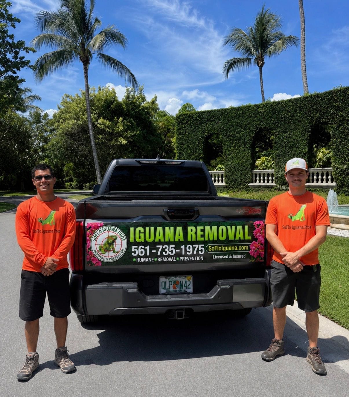 Soflo iguana pros team beside removal truck